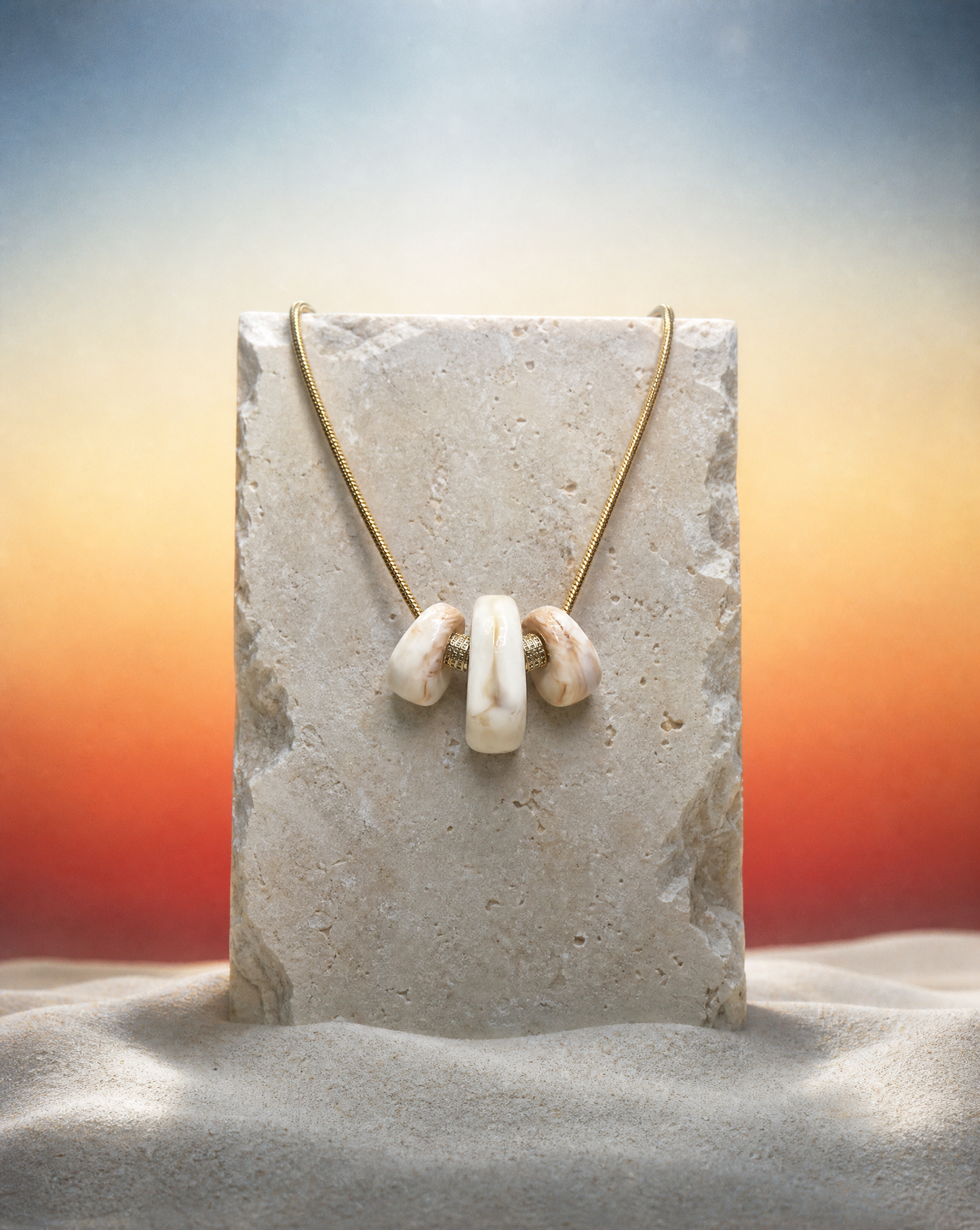 Sculptural Statement Necklace | Coastal Bridal Jewelry