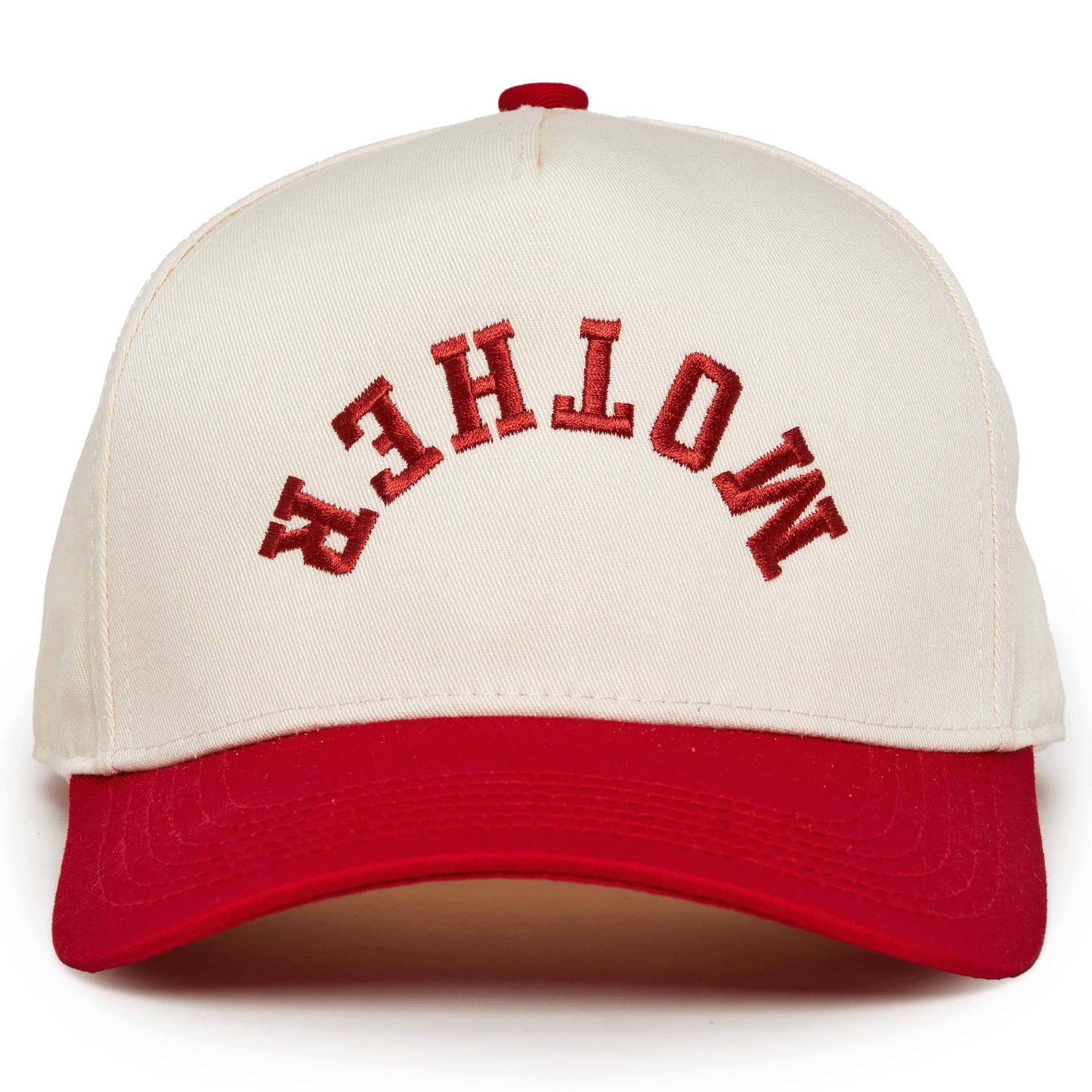 Two Tone Cap - Mother (Upside Down) - Red/Beige