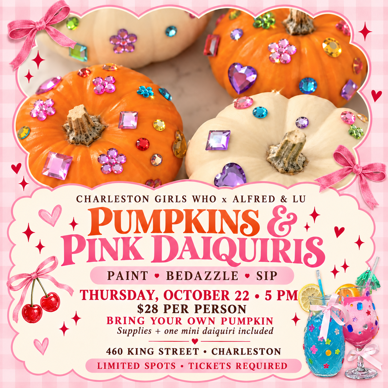 Bedazzle a Pumpkin with Charleston Girls Who