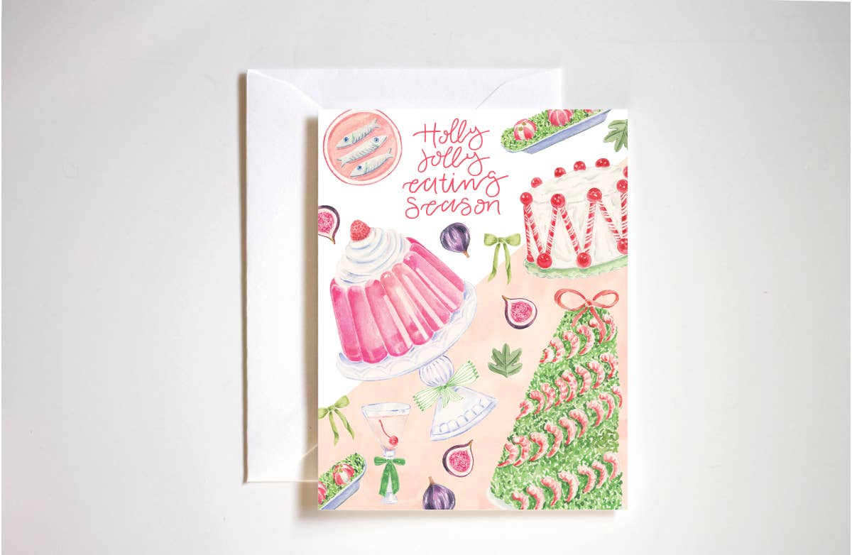 Holly jolly eating season, Christmas card