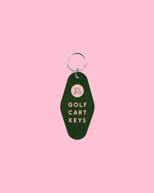 Golf Cart Keys - Retro Hotel Keychain