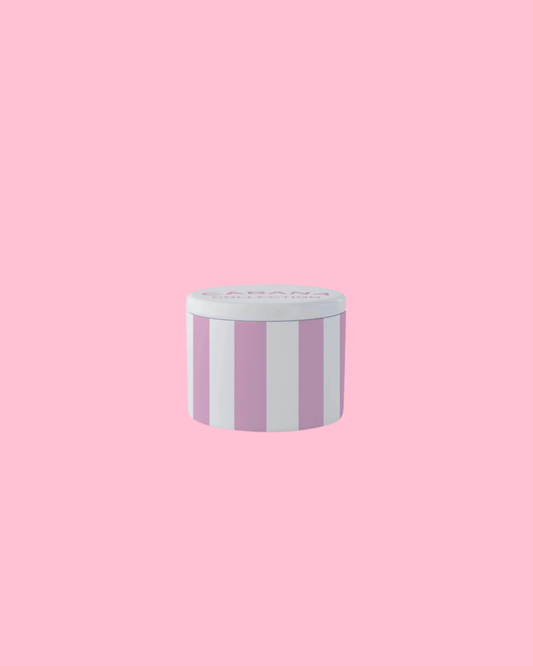 Travel Candle - Cabana Pink & White Stripe