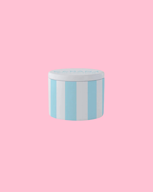Travel Candle - Cabana Blue & White Stripe