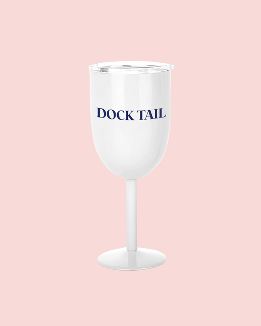 White Dock Tail Insulated Wine Goblet