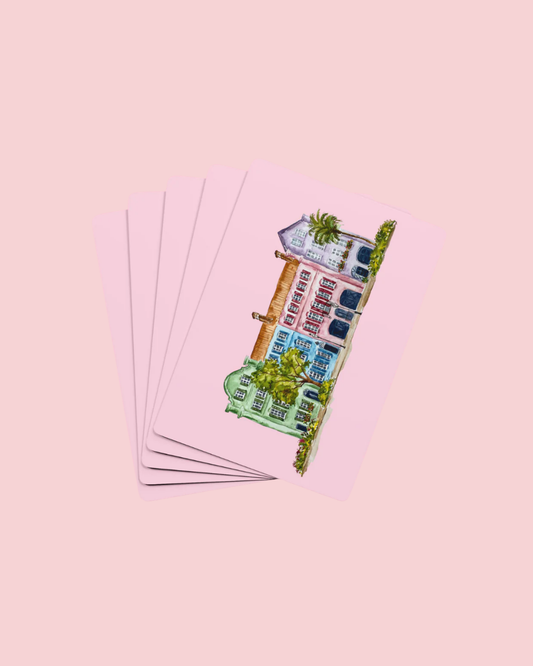 Rainbow Row Playing Cards