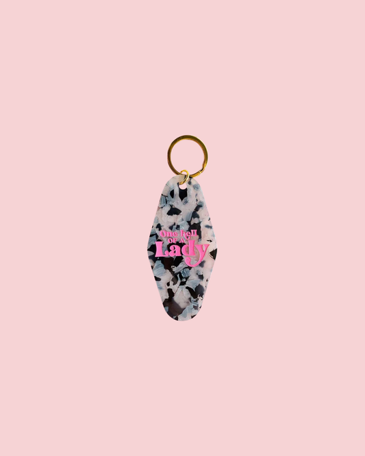 One Hell of A Lady Cloud Motel Keychain
