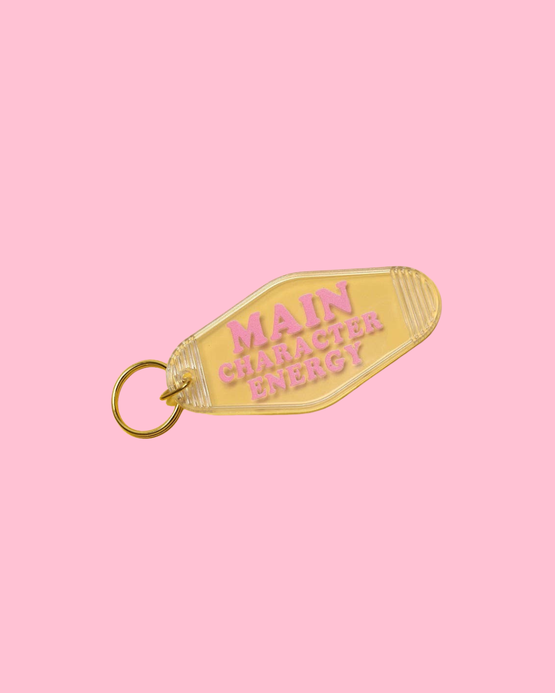 Main Character Energy Clear Retro Motel Keychain