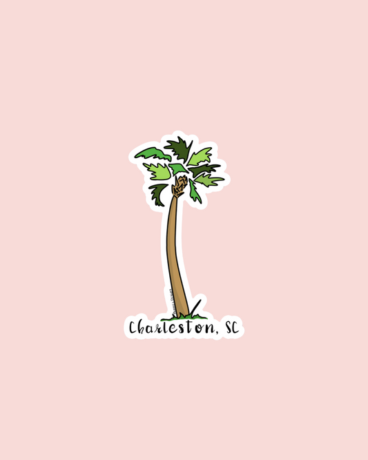 Palmetto Tree Charleston, SC Sticker