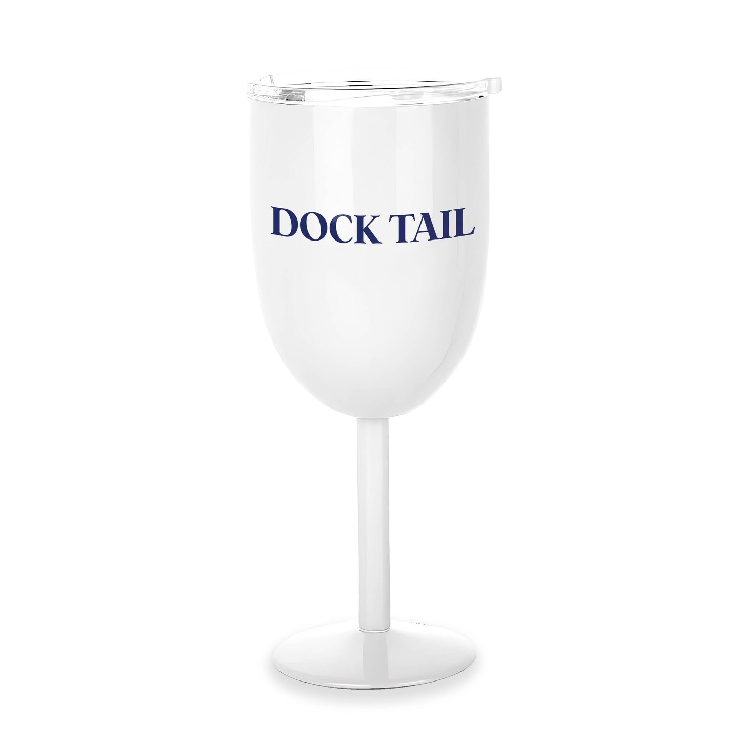 White Dock Tail Insulated Wine Goblet