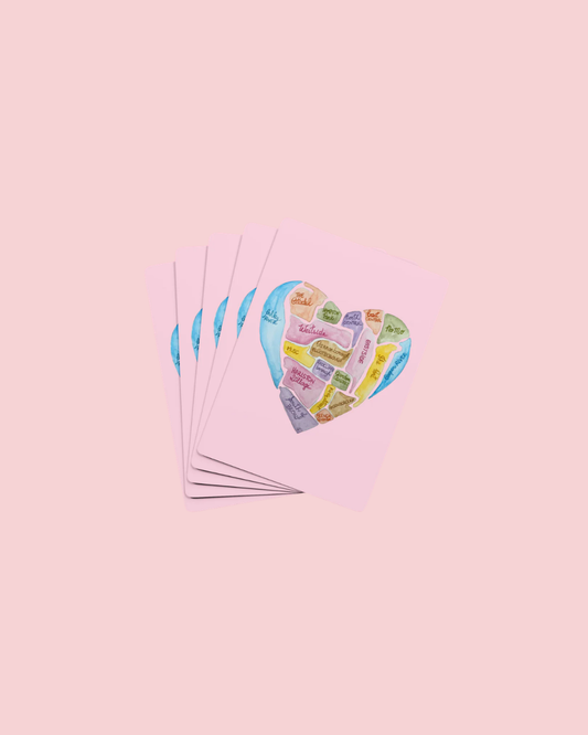 Charleston Heart Playing Cards
