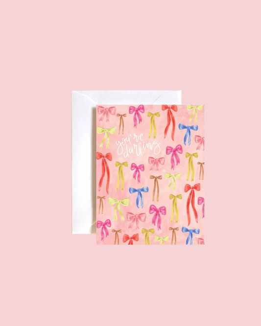 You're darling bows friendship love card