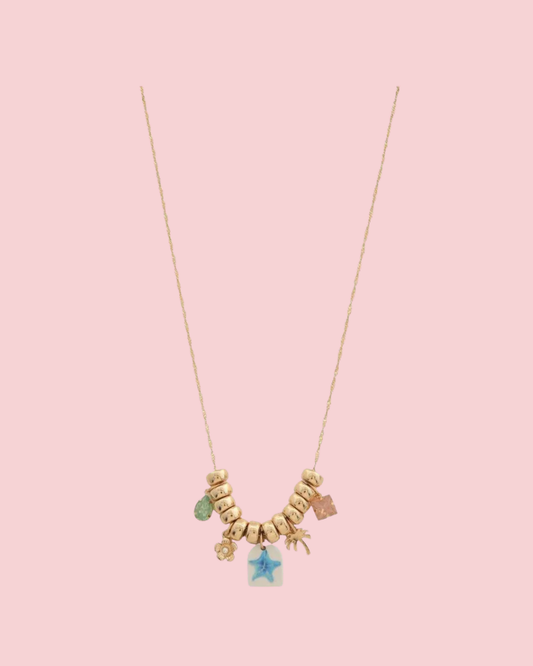 MULTI CHARM BEADED NECKLACE
