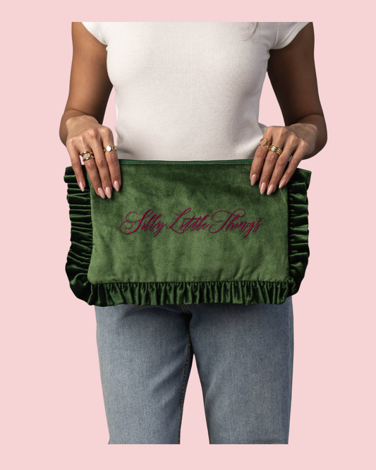 Silly Little Things Ruffle Travel Pouch