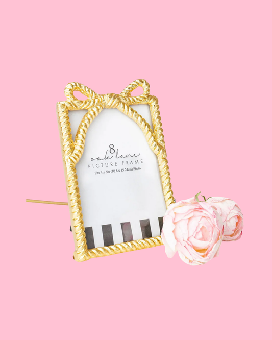 Gold Bow 4x6 Picture Frame