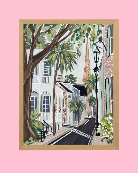 Church in the Distance : Charleston Inspired Print