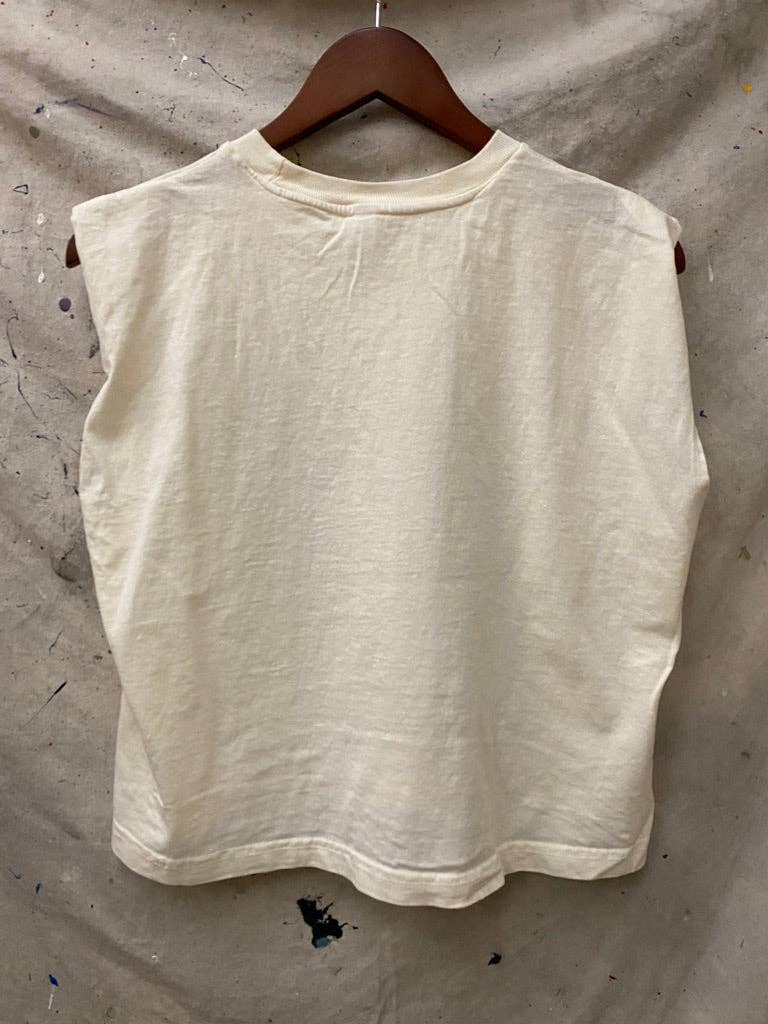 Cowboys and Beer logo Boxy Midriff Muscle top