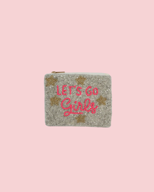 Lets Go Girl Themed Fully Beaded Coin Purse