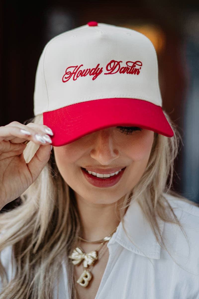 Howdy Darlin' Two-Toned Trucker Hats For Women