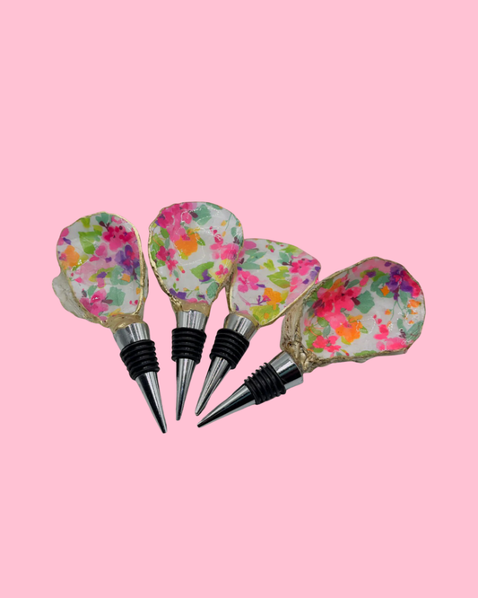 Bloom Burst Oyster Shell Wine Stopper – Gold Rim