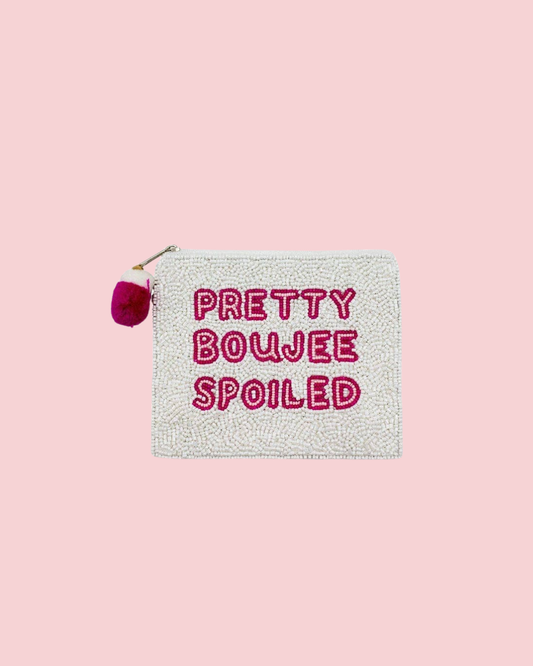 Pretty Boujee Spoiled Beaded Pouch