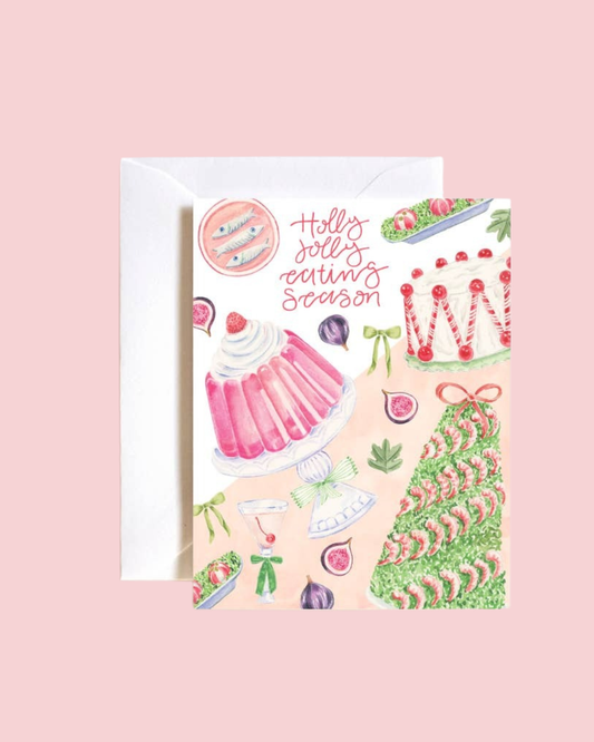 Holly jolly eating season, Christmas card
