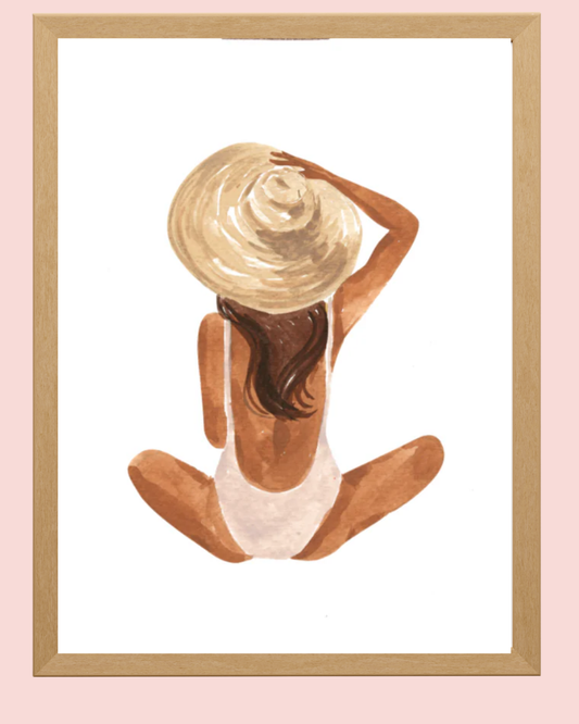 Beach Girl Art Print