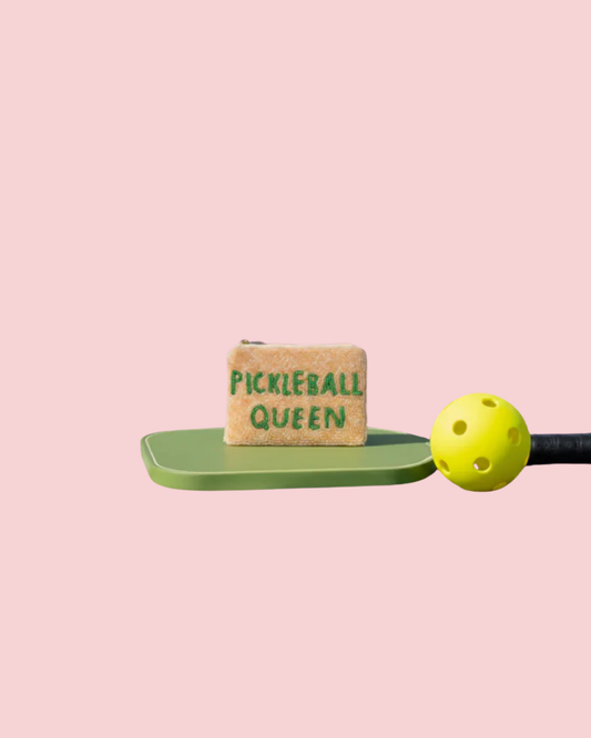 Ladies Fully Beaded PICKLE BALL QUEEN Coin Purse