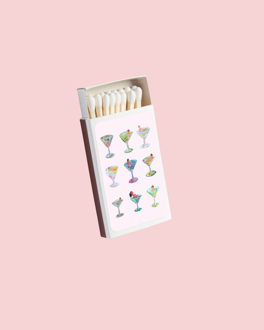 Colorful Martinis Match Box