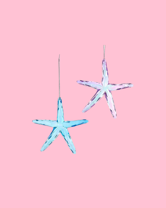 5" Acrylic Iridescent Starfish Ornament