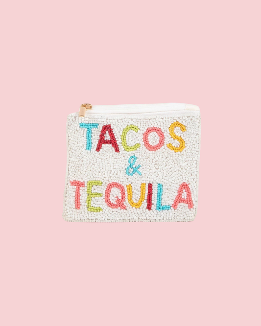 Beaded Tacos And Tequila Coin Purse