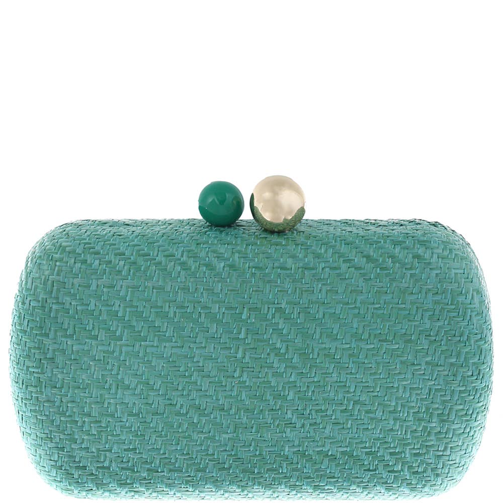 WOVEN COLORED EVENING CLUTCH