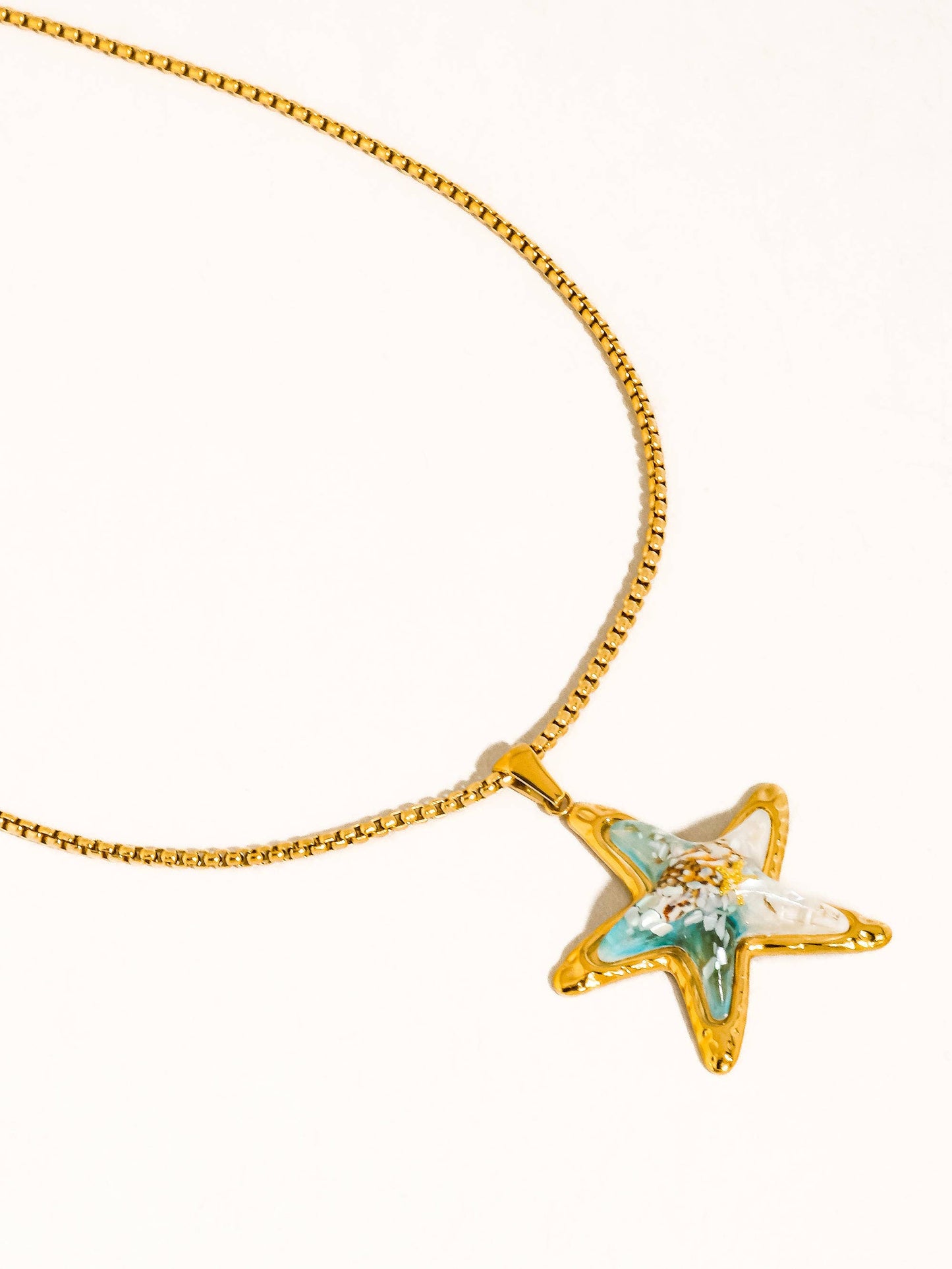 Vito 18K Gold Non-Tarnish Ocean Starfish Necklace