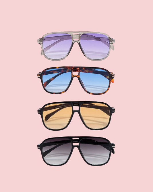 Oversized Resin Sunglasses Set