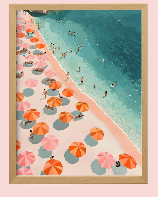 Pink and Orange Beach Left