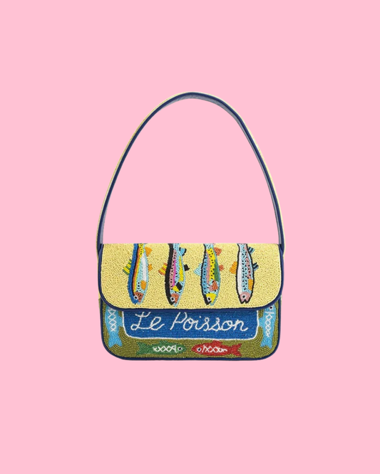 Fish Tales Beaded Shoulder Bag