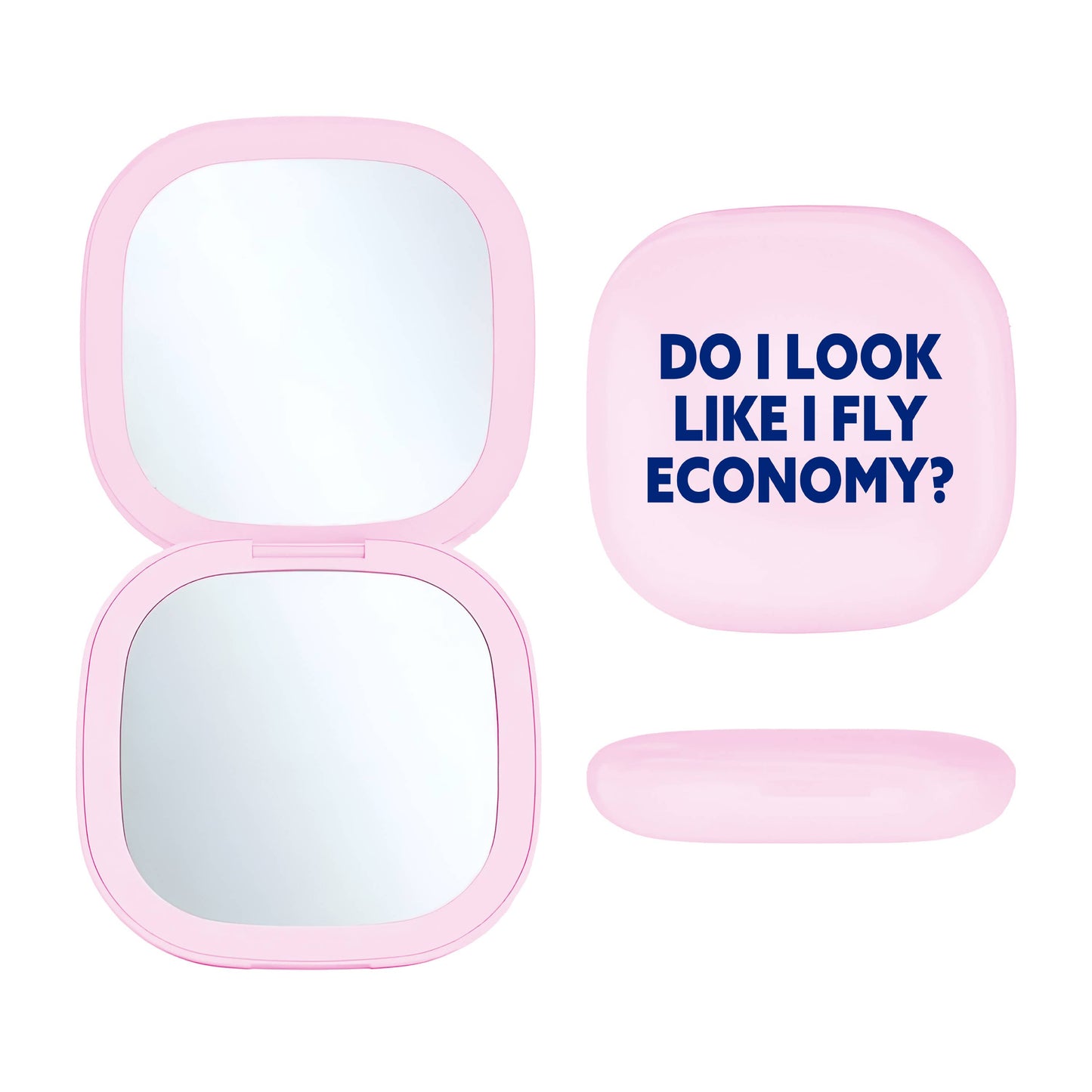 LED Compact Mirror (Pink) - Fly Economy