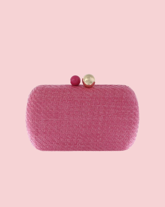 WOVEN COLORED EVENING CLUTCH