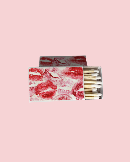 Kisses Lipstick Kiss Marks Red and Pink Matchbook