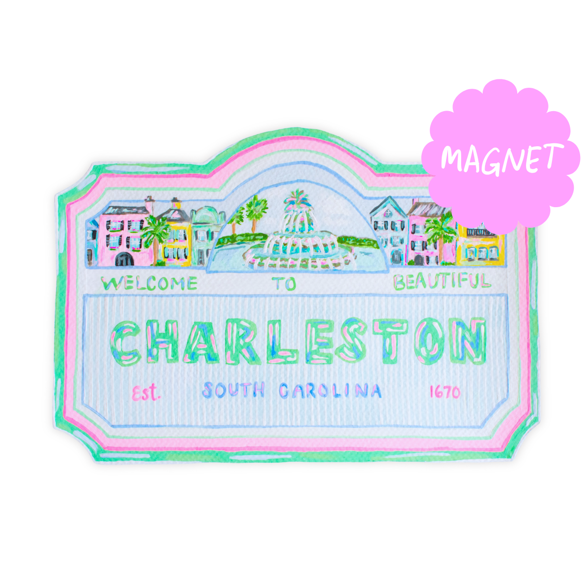 Charleston Sign Magnet