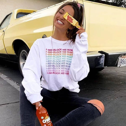 Block His Number Sweatshirt