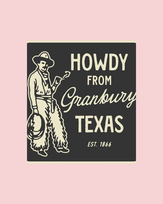 Personalized Howdy From City Sticker Decal, City Sticker