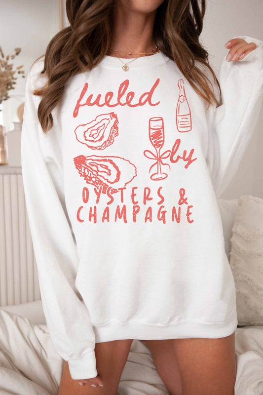 Oysters & Champagne Oversized Sweatshirt