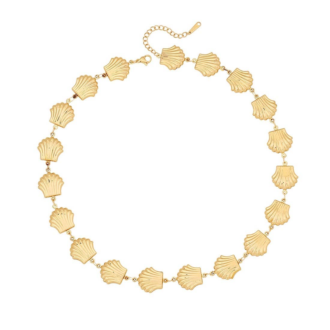 18K STAINLESS STEEL TARNISH FREE SEASHELL NECKLACE| 40NK9581