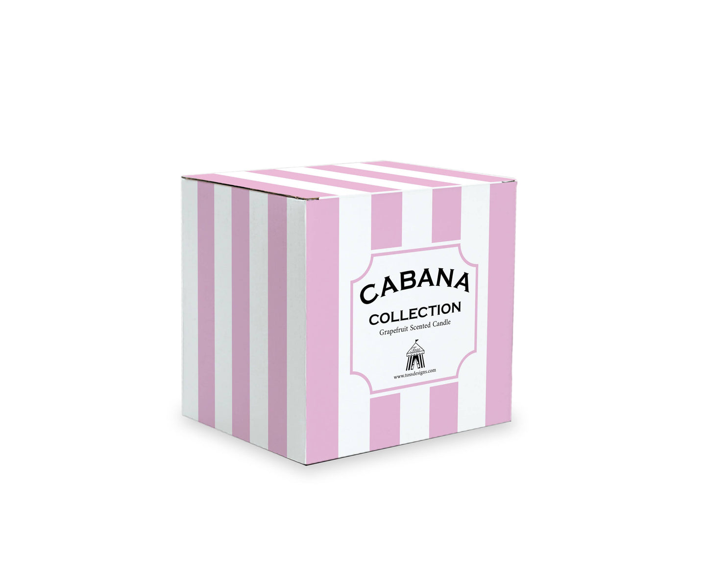 Travel Candle - Cabana Pink & White Stripe