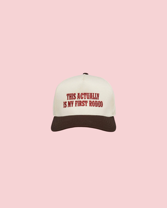 2-Tone Cap - This Actually is My First Rodeo - Black/Beige
