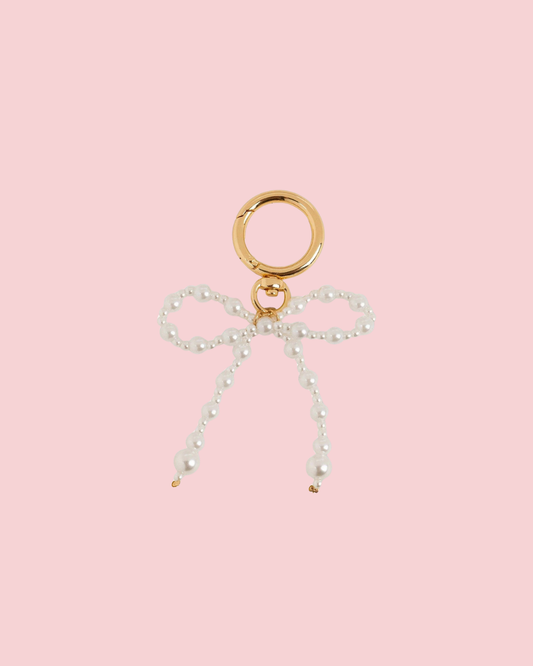 Mixed Pearl Coquette Bow Keychain Bag Charm