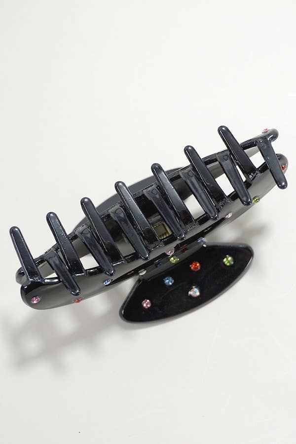 Jumbo Rhinestone Studded Claw CLip