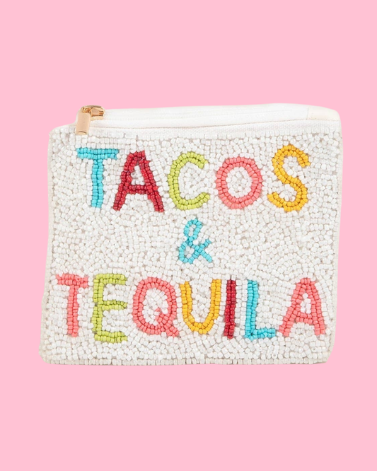 Beaded Tacos And Tequila Coin Purse