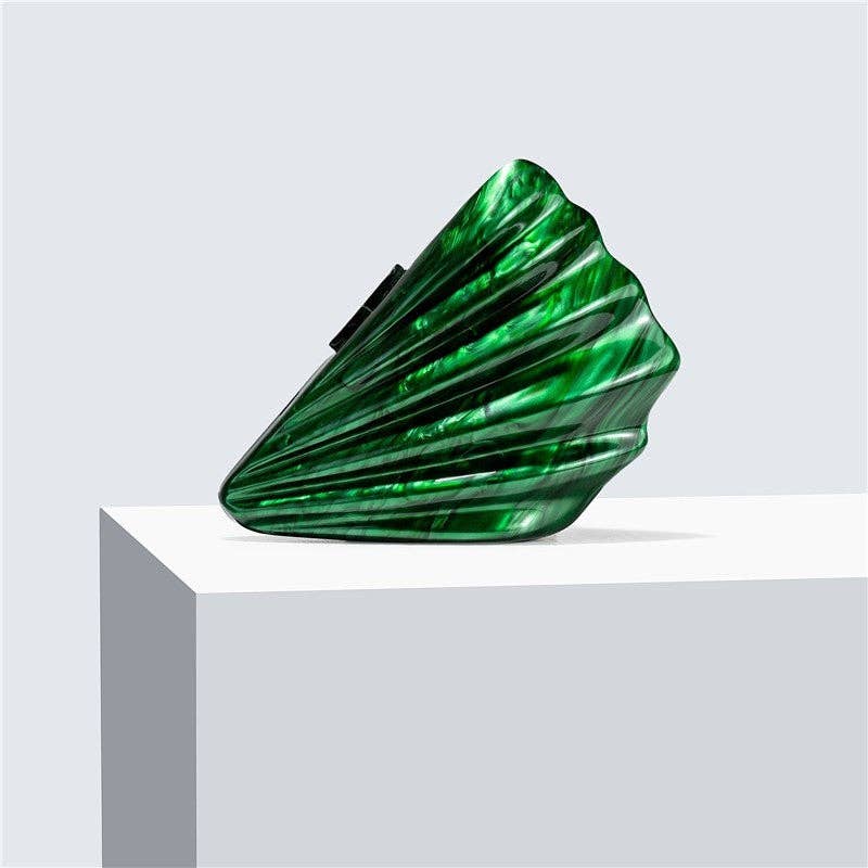 Acrylic Shell Evening Clutch Bag