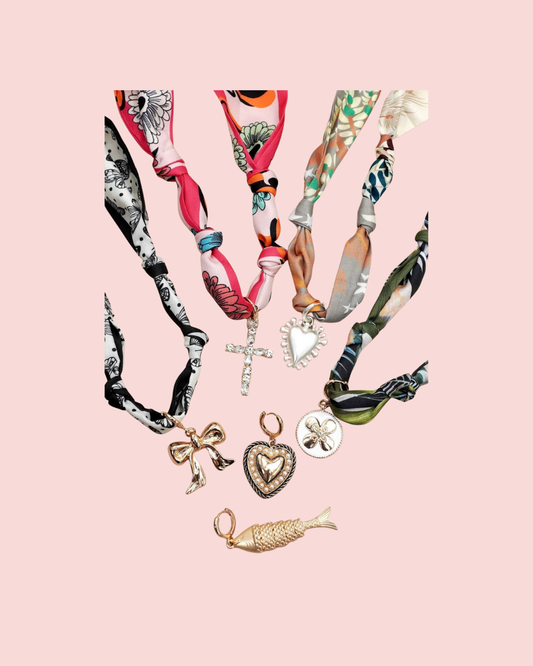 Handcrafted Scarf Interchangeable Charm Necklace | 80N92095